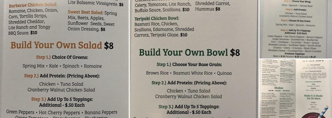 Fresh Greens & Proteins Hamden Menu