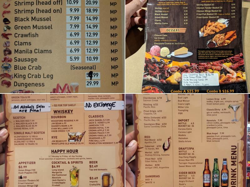 Top Crab Menu