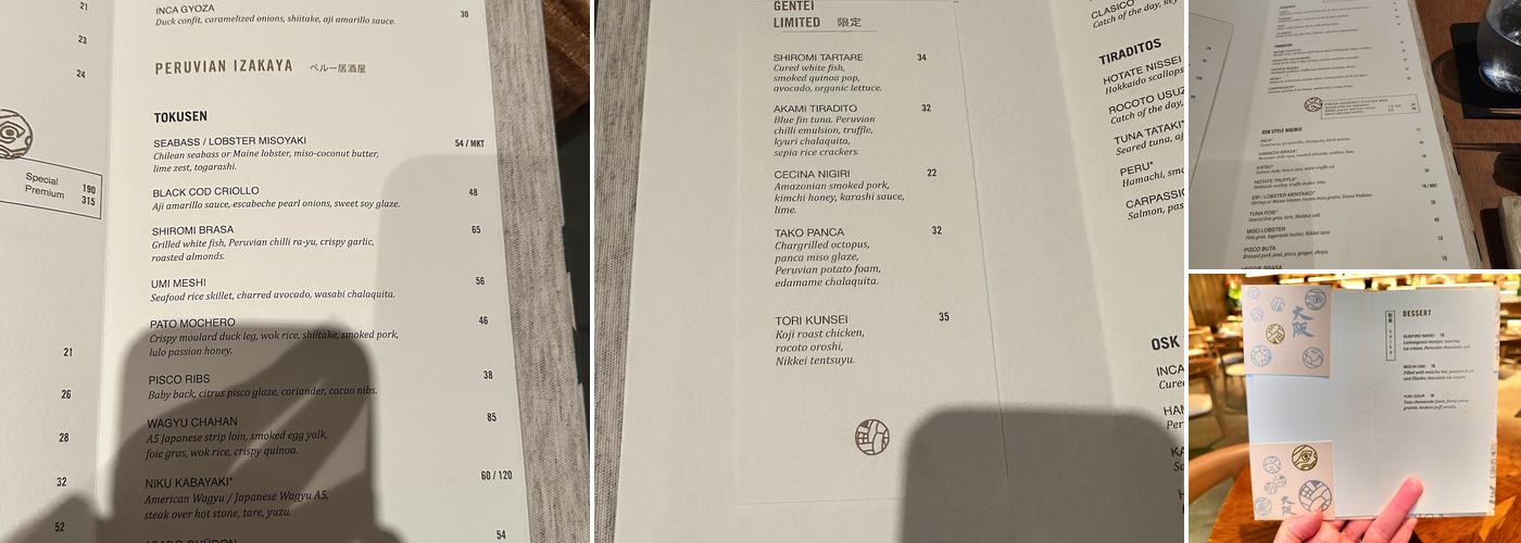 Osaka Miami Menu