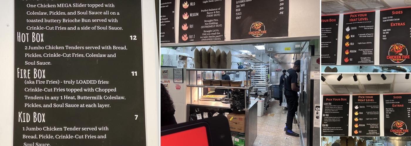 Chicken Fire Menu