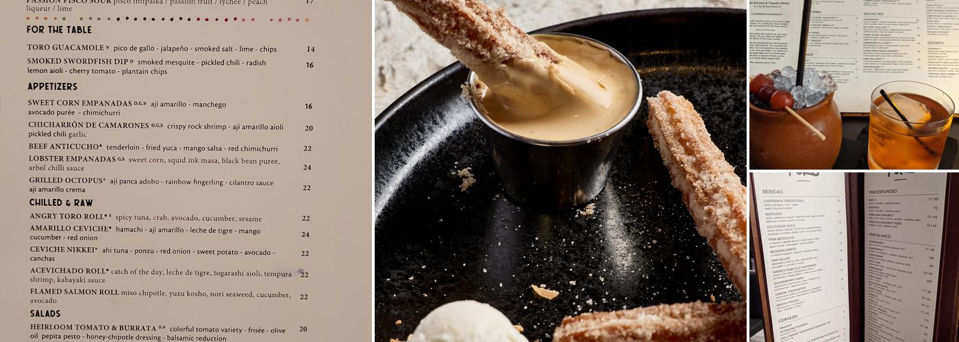 TORO Latin Kitchen & Tequila Library Menu