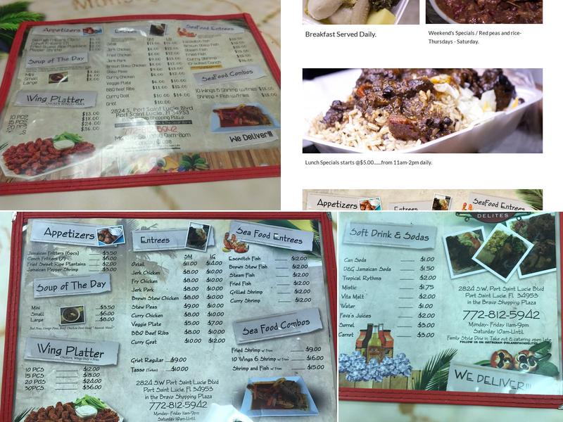 Island Fava Delites Menu