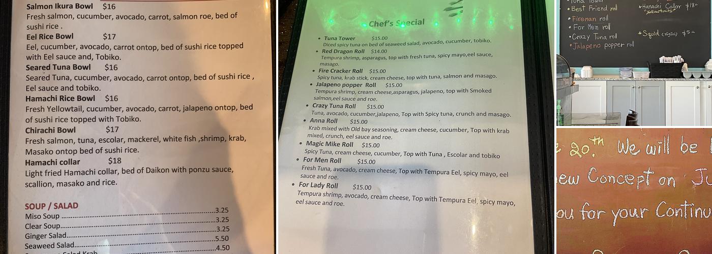 Pete's Sushi & Poke Menu