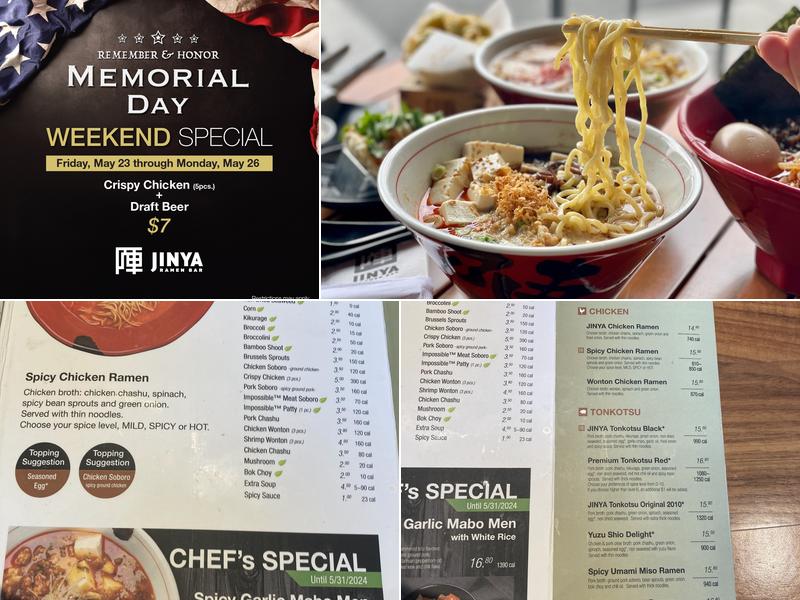 JINYA Ramen Bar - Alpharetta Menu