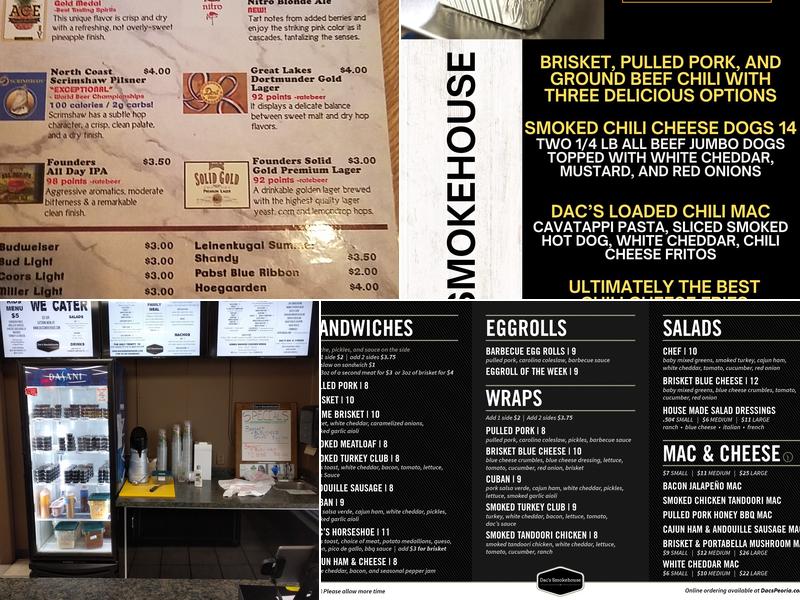 Dac's Smokehouse Catering Menu