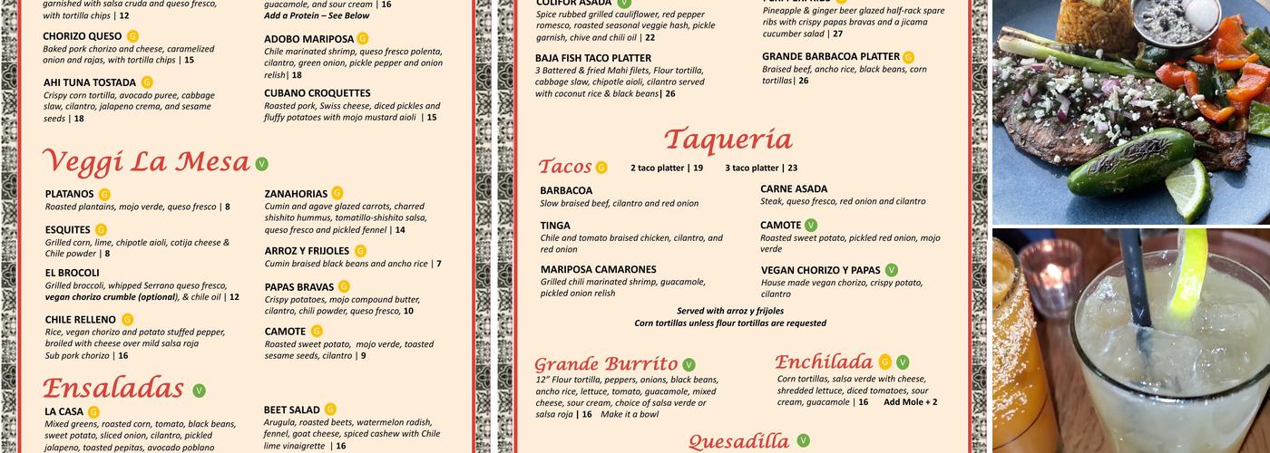 Comida Menu