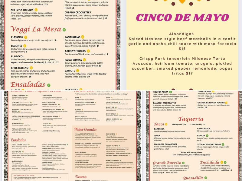 Comida Menu