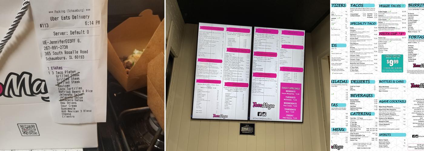 Taco Maya Menu