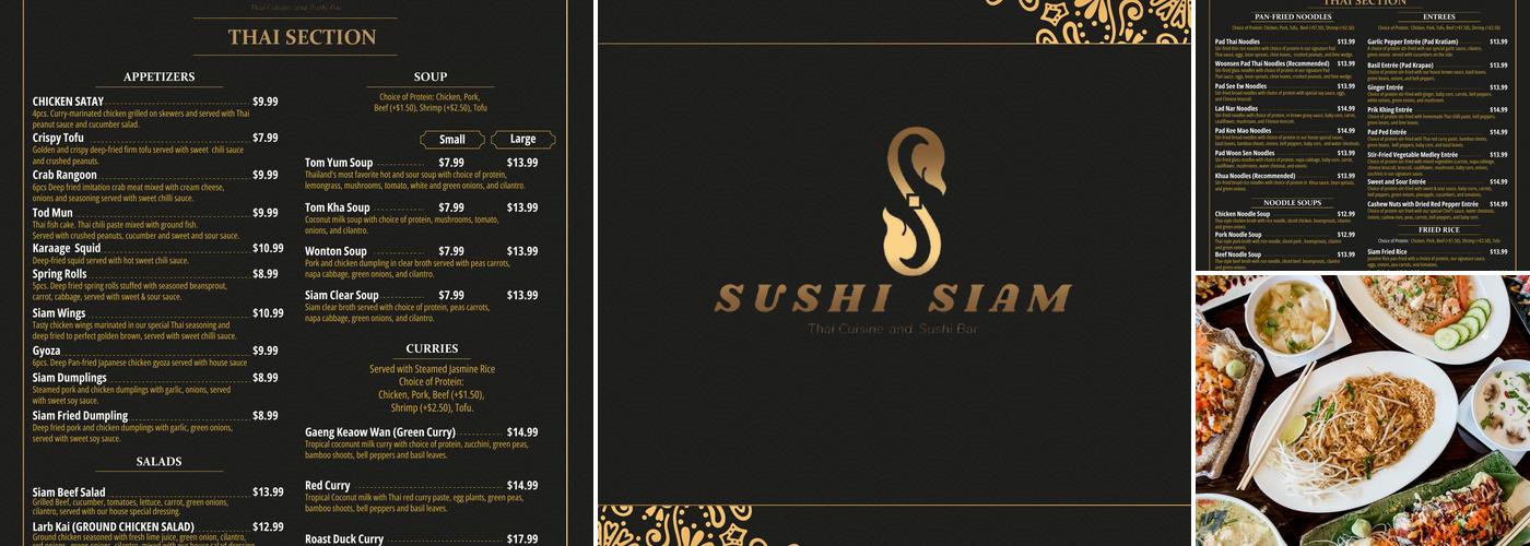 Sushi Siam Menu