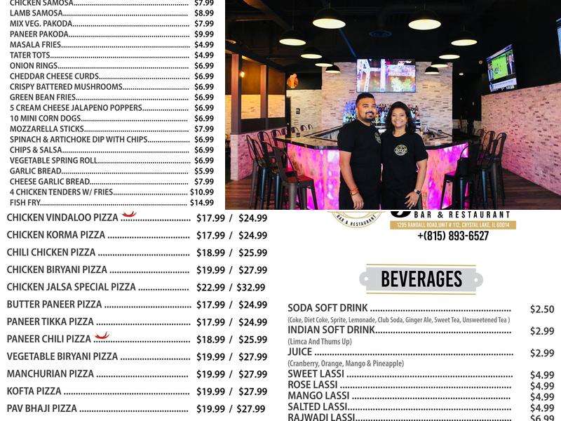 Jalsa Indian Bar and Restaurant Menu