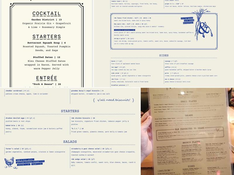 Root & Bone - Indianapolis Menu