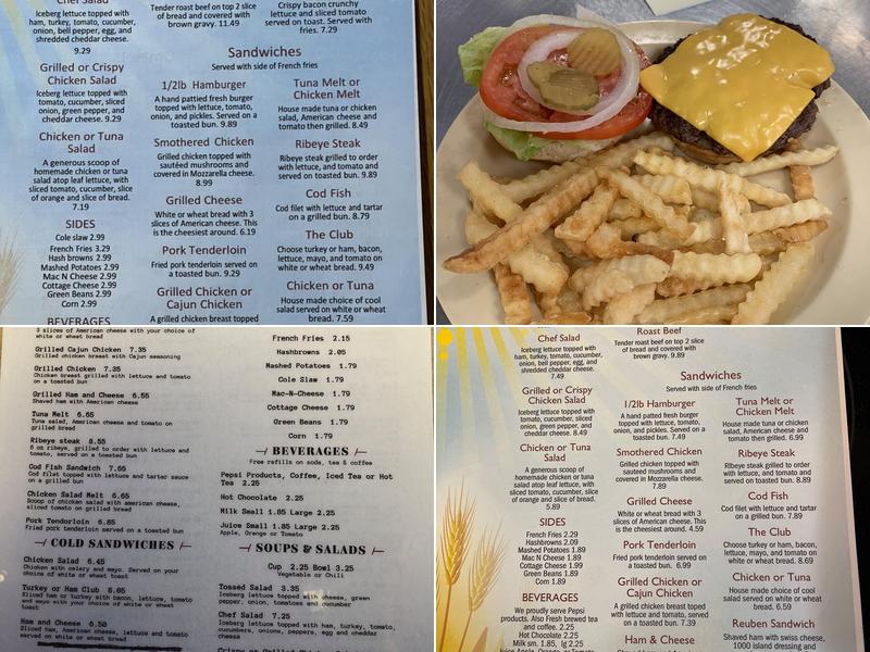 Angie’s Cafe Menu