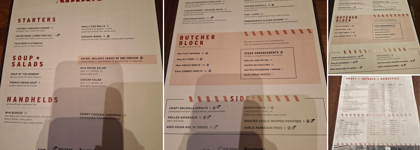 Main + Abbey Menu