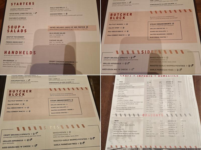 Main + Abbey Menu