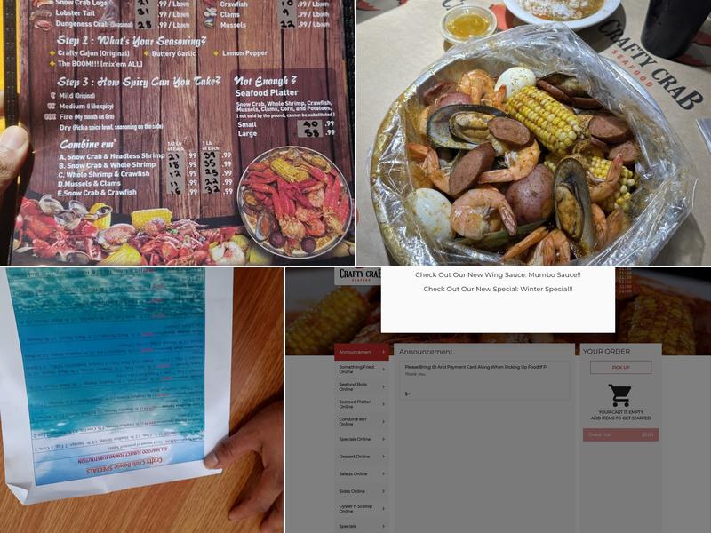 Crafty Crab Menu