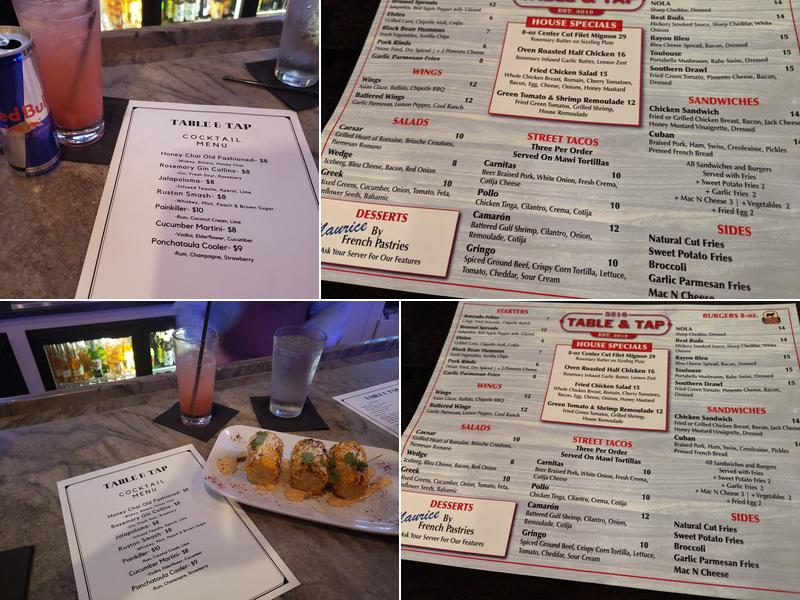 5216 Table & Tap Menu