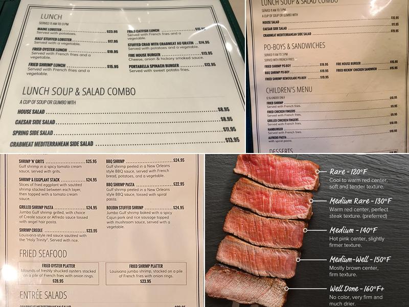 Drago's Seafood Restaurant - Baton Rogue Menu