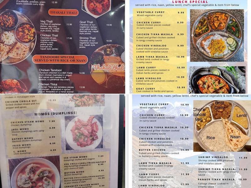 Himalayan Cafe Menu