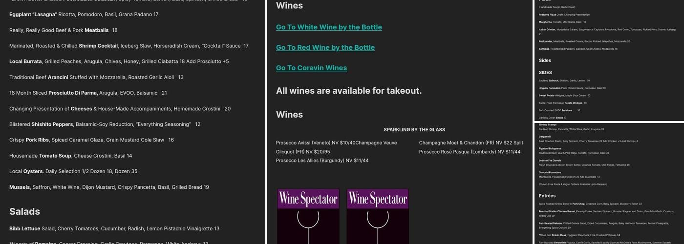 Lucca - Rockland Menu