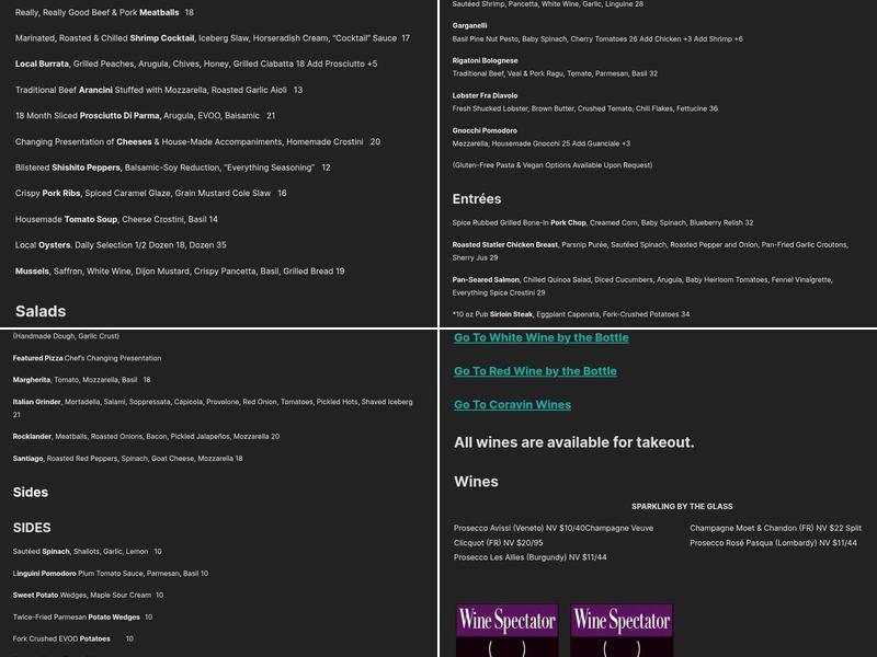 Lucca - Rockland Menu