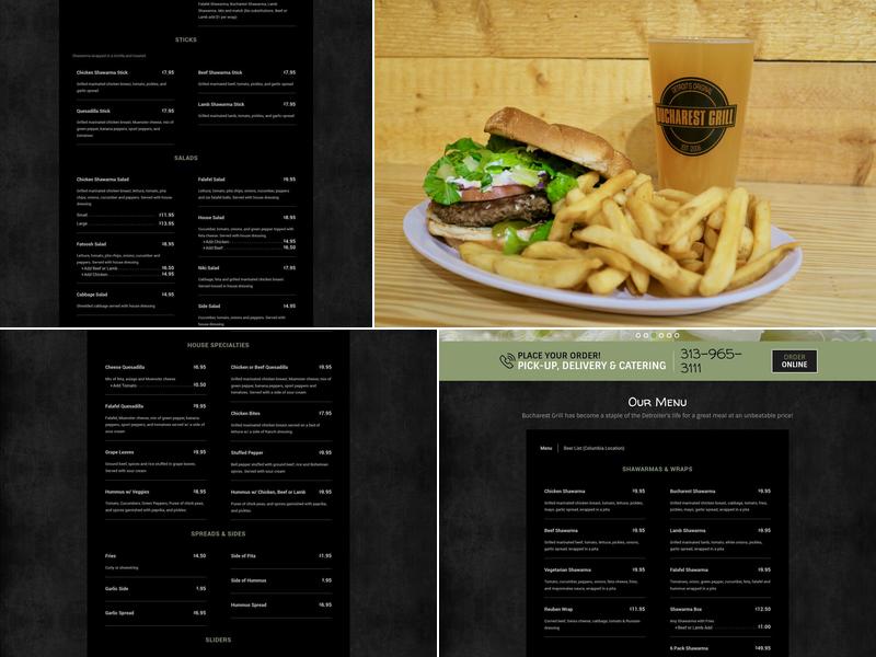 Bucharest Bar & Grill Menu