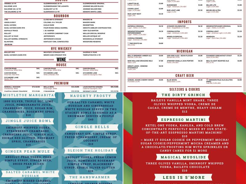 Bierhaven Menu