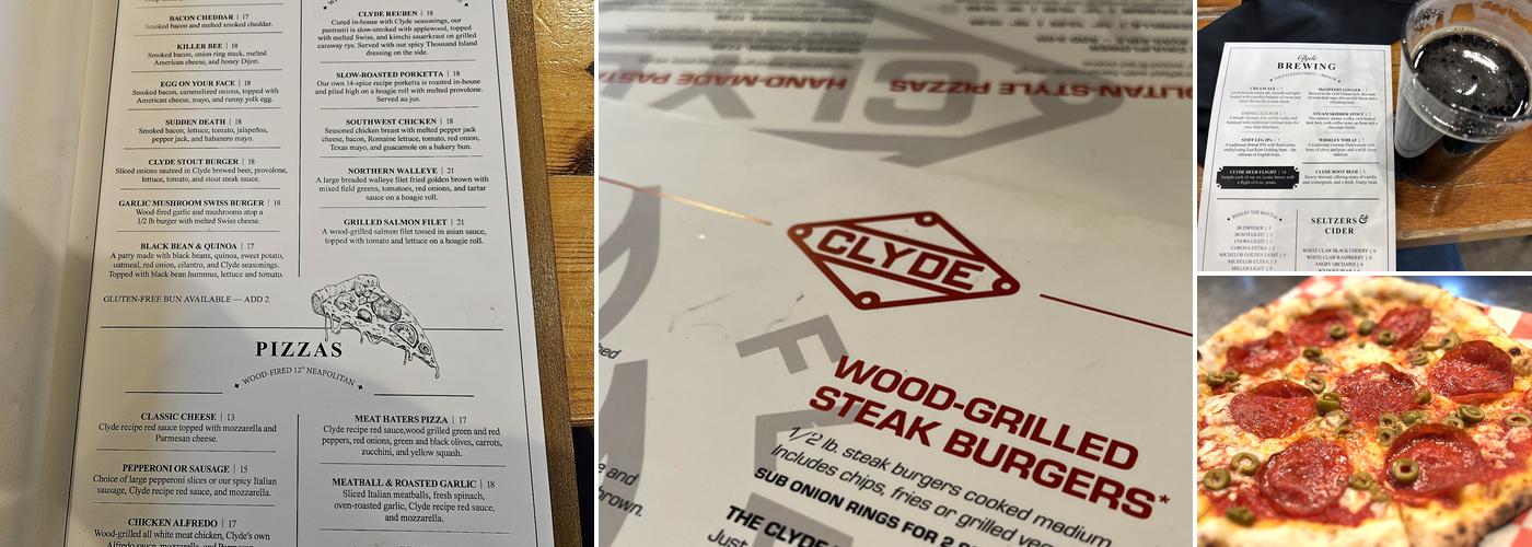 Clyde Iron Works Menu