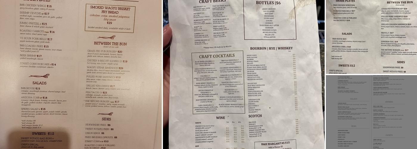 Barrel & Bushel Menu