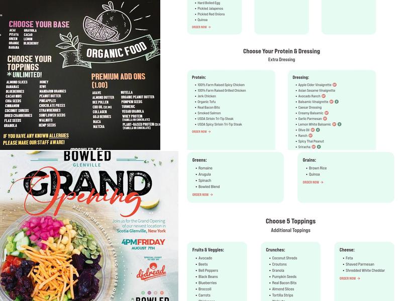 Bowled Menu