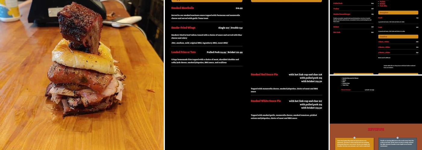 Yankee BBQ, Simple Craft BBQ Menu