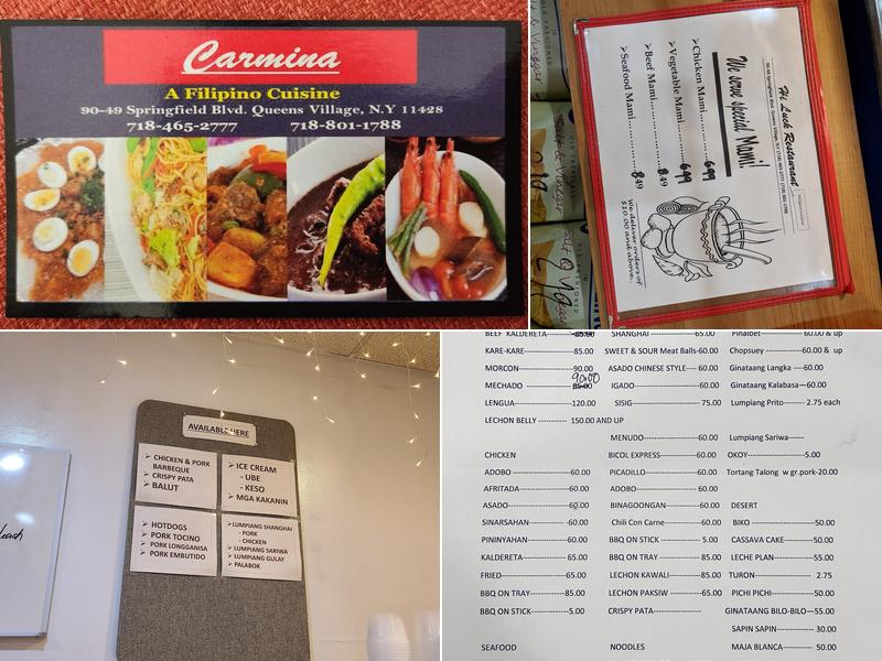 Mina's Kitchenette Menu