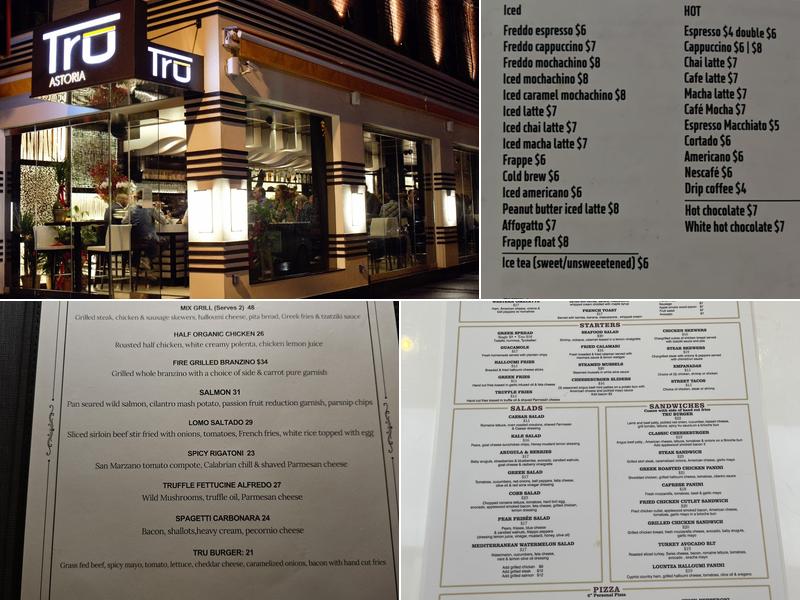 TRU Astoria Menu
