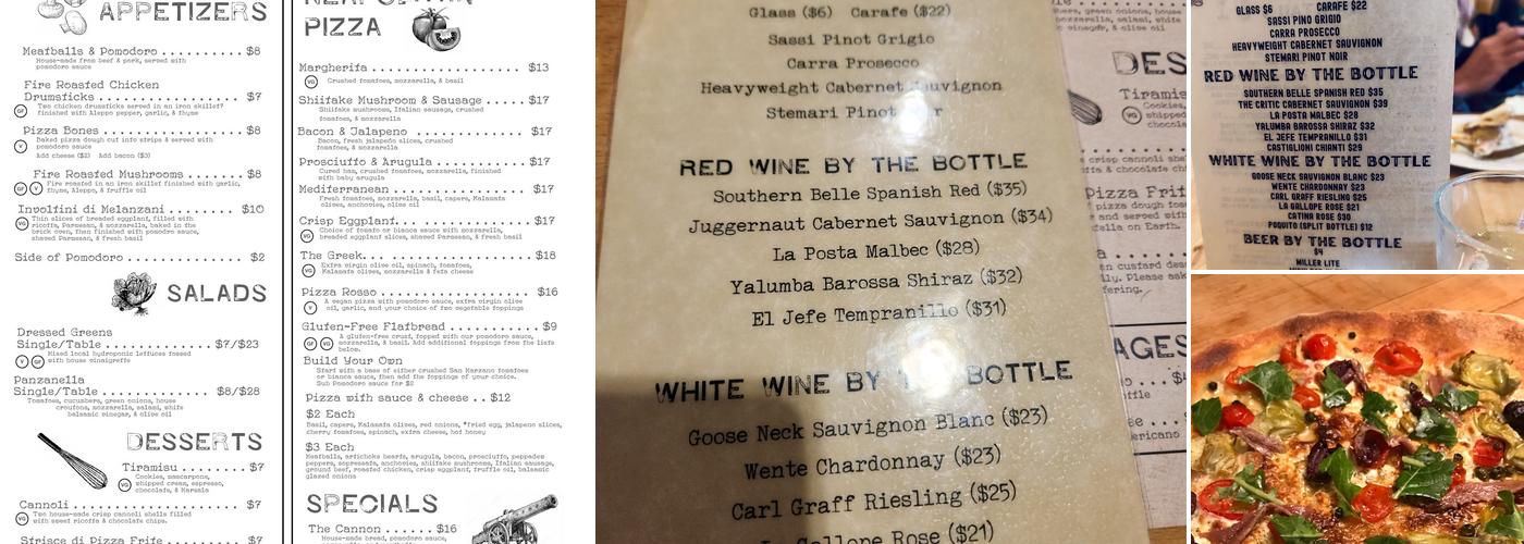 Luna Pizza Cafe Menu