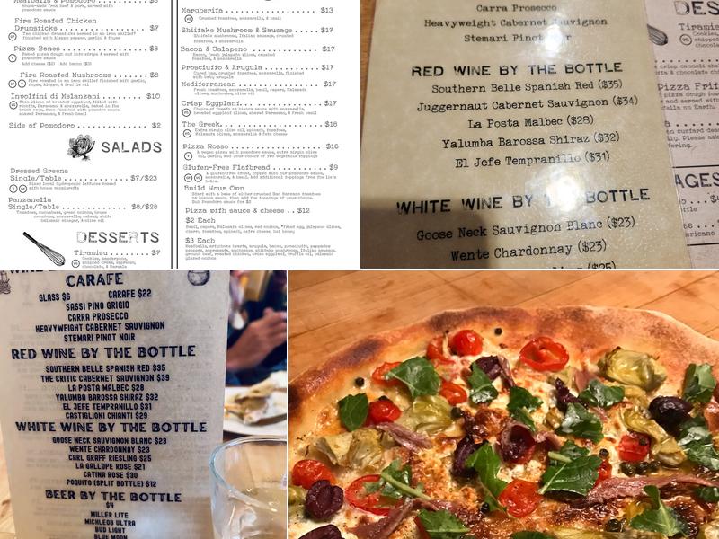 Luna Pizza Cafe Menu