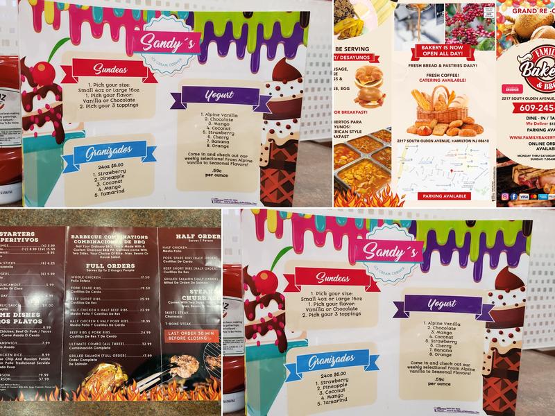 Family Bakery & BBQ Menu