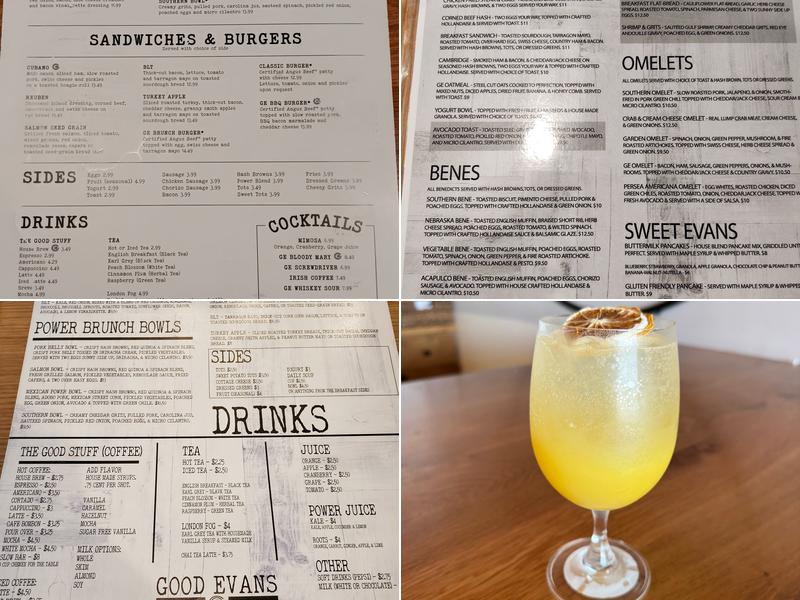 Good Evans Breakfast & Lunch Menu
