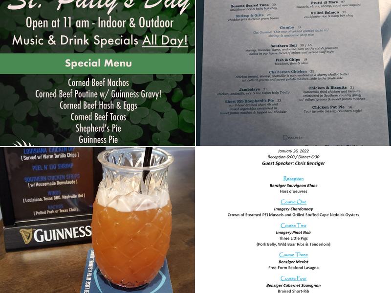 bluAqua Restrobar Menu