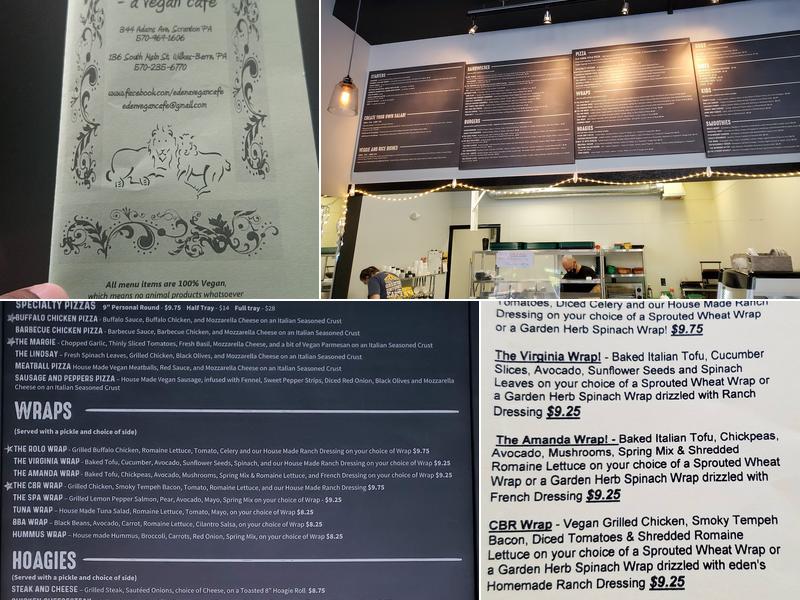 Eden-a Vegan Cafe Menu