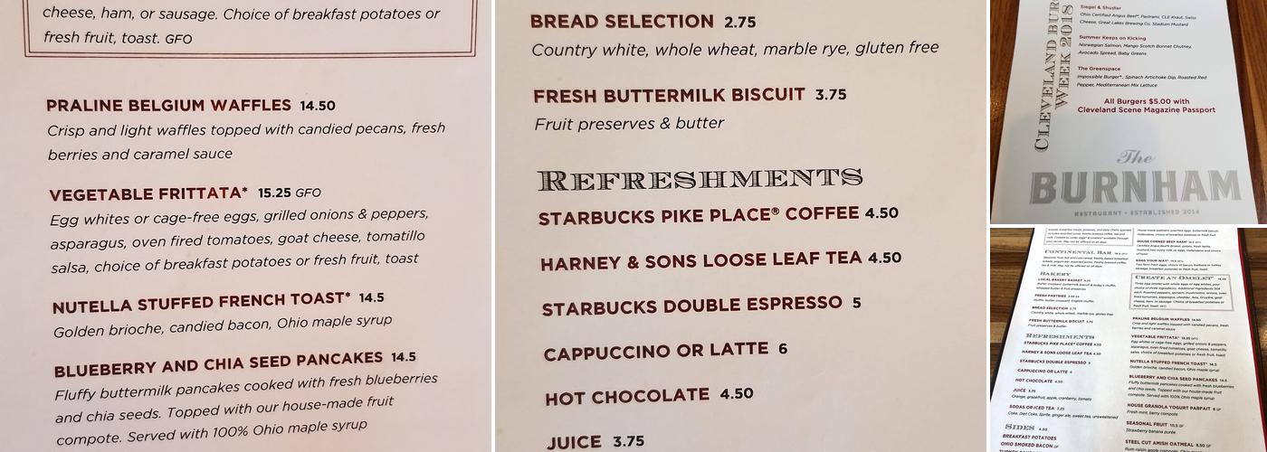 The Burnham Menu
