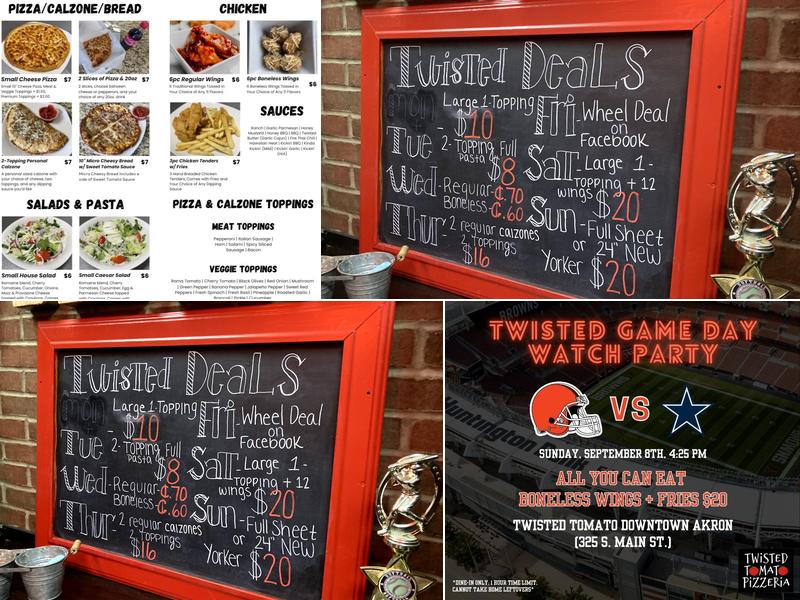 Twisted Tomato Pizzeria Menu