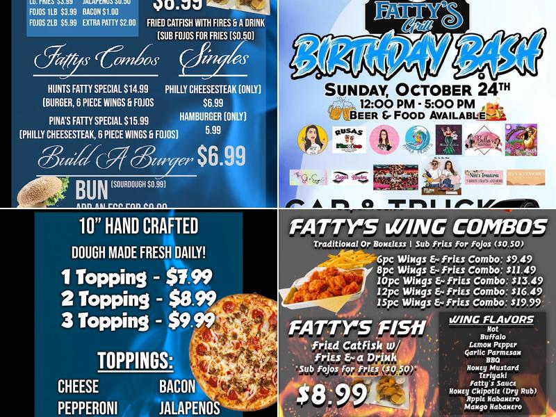 Fatty's Grill Menu