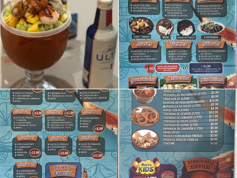 Acapulco Barra Vieja Menu