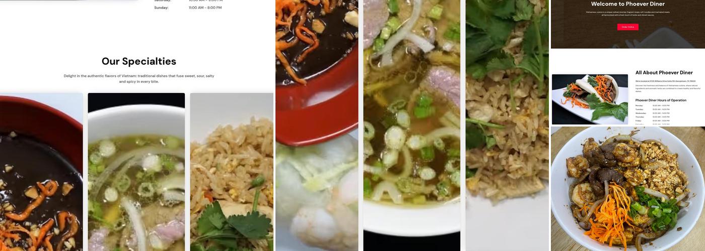 Phoever Diner Menu