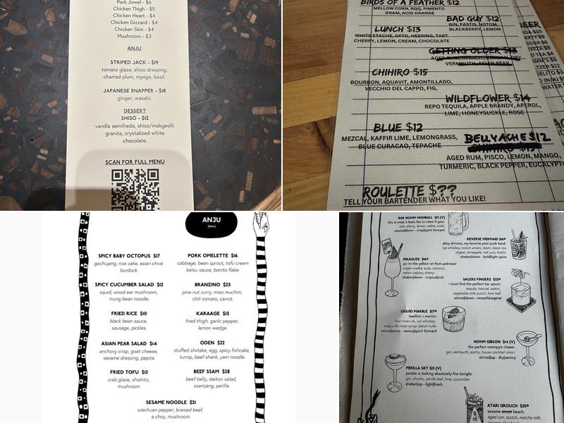 Bar Nohm Menu