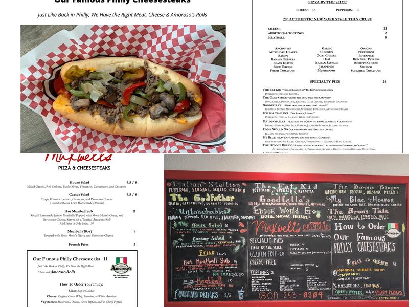Maxwell's Pizza and Cheesesteaks Menu