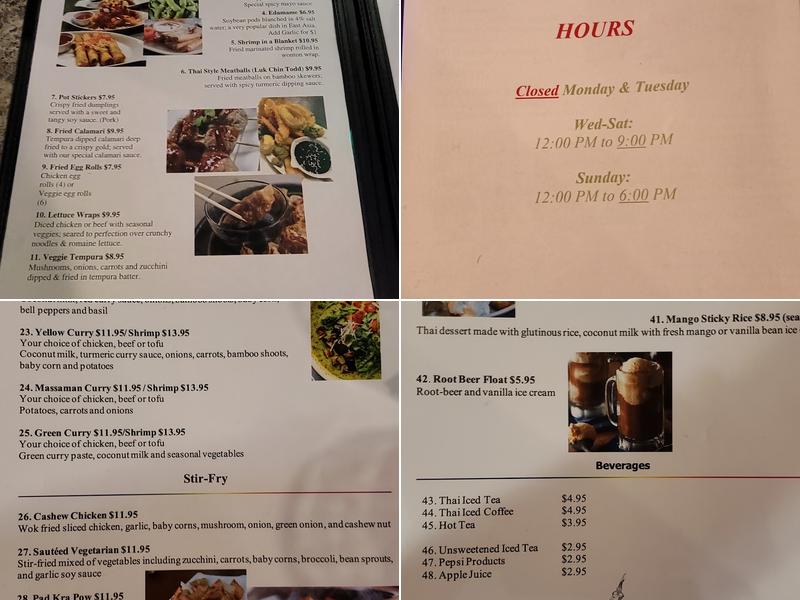 Thai-Pho Kitchen Menu