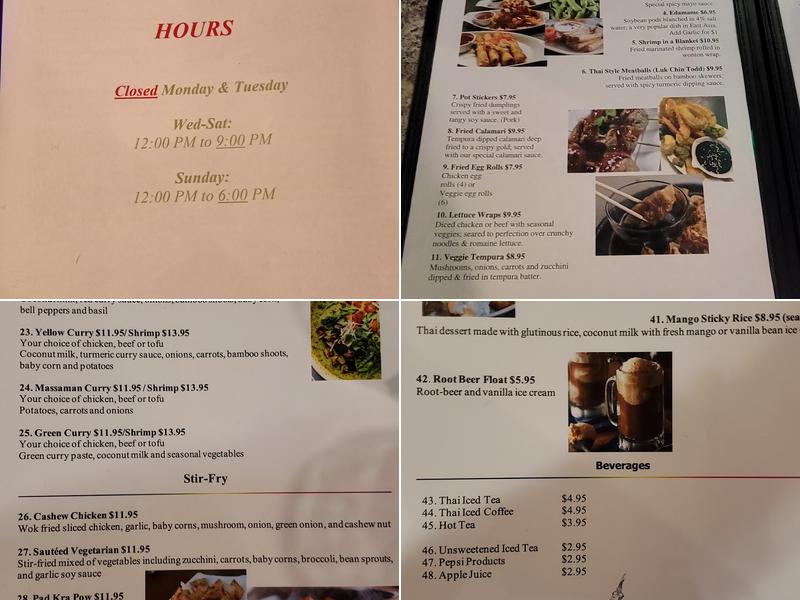 Thai-Pho Kitchen Menu