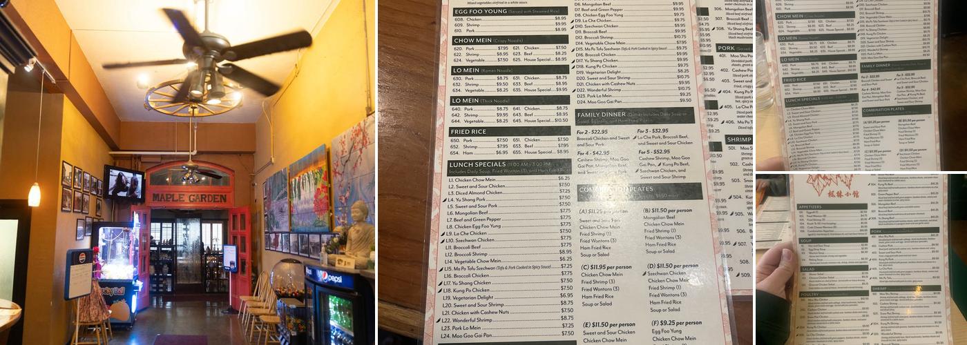 Yu’s Maple Garden Chinese Restaurant Menu
