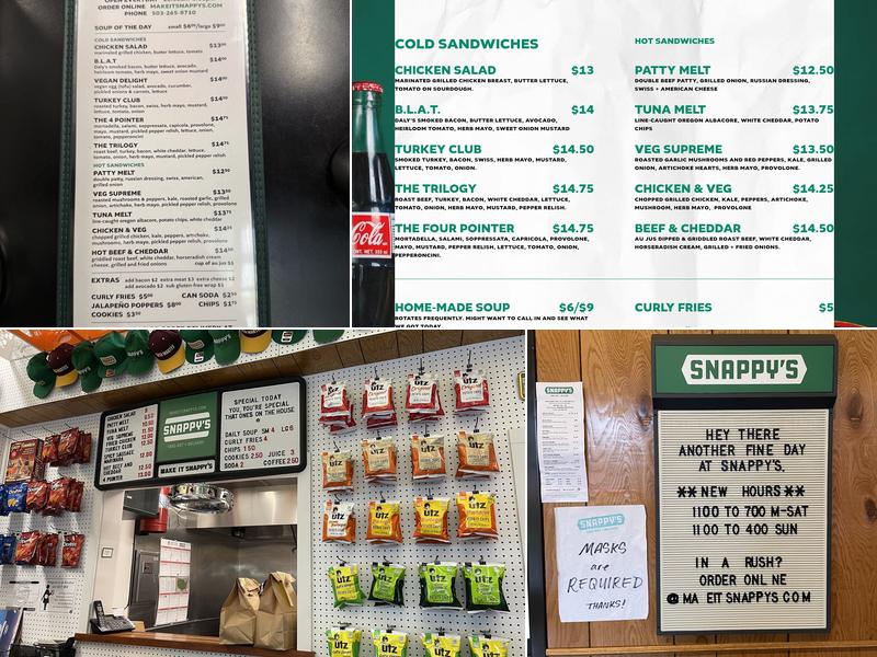 Snappy's Menu
