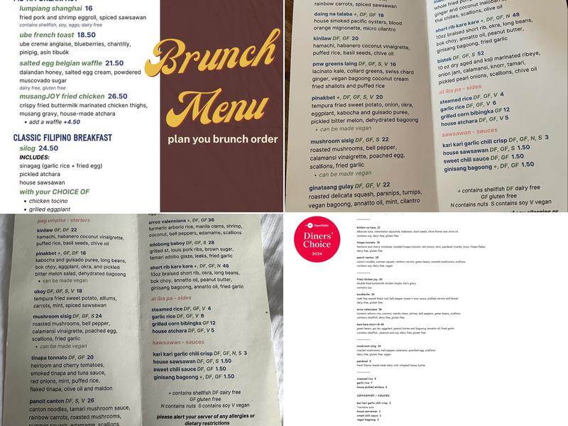 Musang Menu